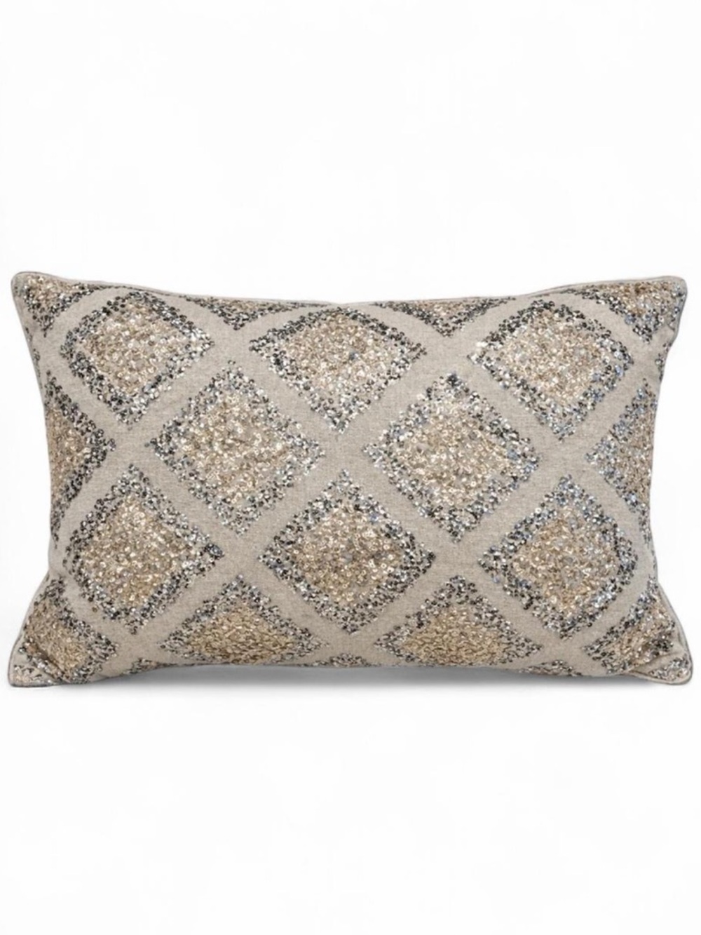 Cloud 9 Design Royce Hand Beaded Linen Throw Pillow